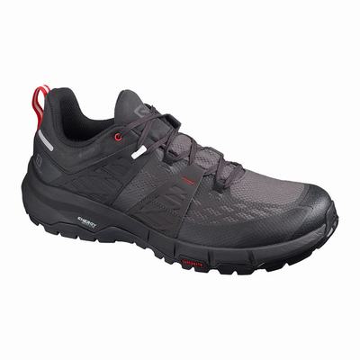 Salomon ODYSSEY GTX - Miesten Vaelluskengät - Mustat/Punainen